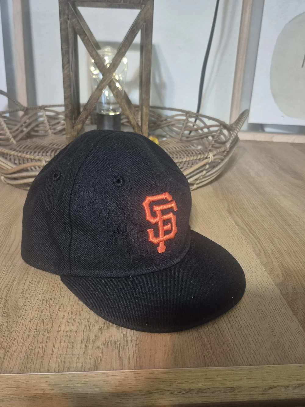 New Era Kids Black Cap with Orange SF Logo